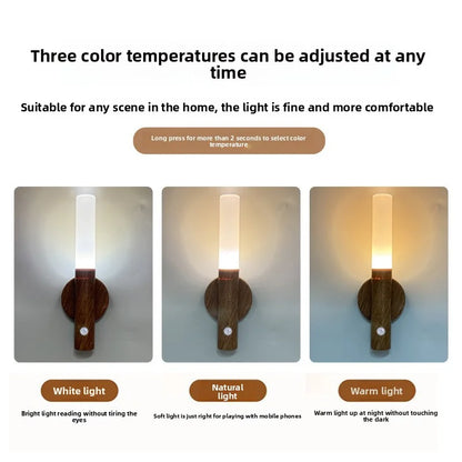 LED Nachtlicht USB-Ladefunktion Intelligente menschliche Induktion Für Nachttischschrank Haus Garderobe Beleuchtung Bewegungssensor Licht LED Lampe