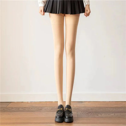 Lange Overknee-Strümpfe aus Samt, hohe Elastizität, einfarbig weiß, rutschfest, schmal, für Damen und Mädchen, Körpergröße 190 cm, Strümpfe