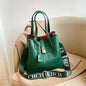 2025 New Large-capacity Bucket Bag, Winter Fashion Letter Printing Temperament Versatile Messenger Bag