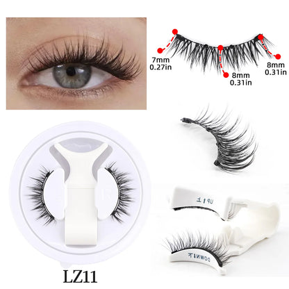 Heiß 1 Paar magnetische Wimpern, handgefertigt, flauschige Nerz-Imitat-Wimpern, wiederverwendbare natürliche falsche Wimpern und magnetische Pinzetten Set Make-up