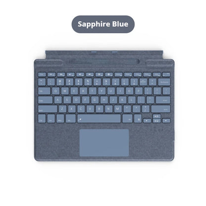 2025 New Color Microsoft Surface Pro 8/9/X/10/11 Bluetooth Magnetic Keyboard with Pen Slot,Touchpad and 7-color Backlit Keyboard