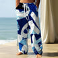 2025 Men's Geometric Letter Printing Trousers Baggy Pants Casual Pants Mid Waist Elastic Drawstring Waist Pants Streetwear Fall
