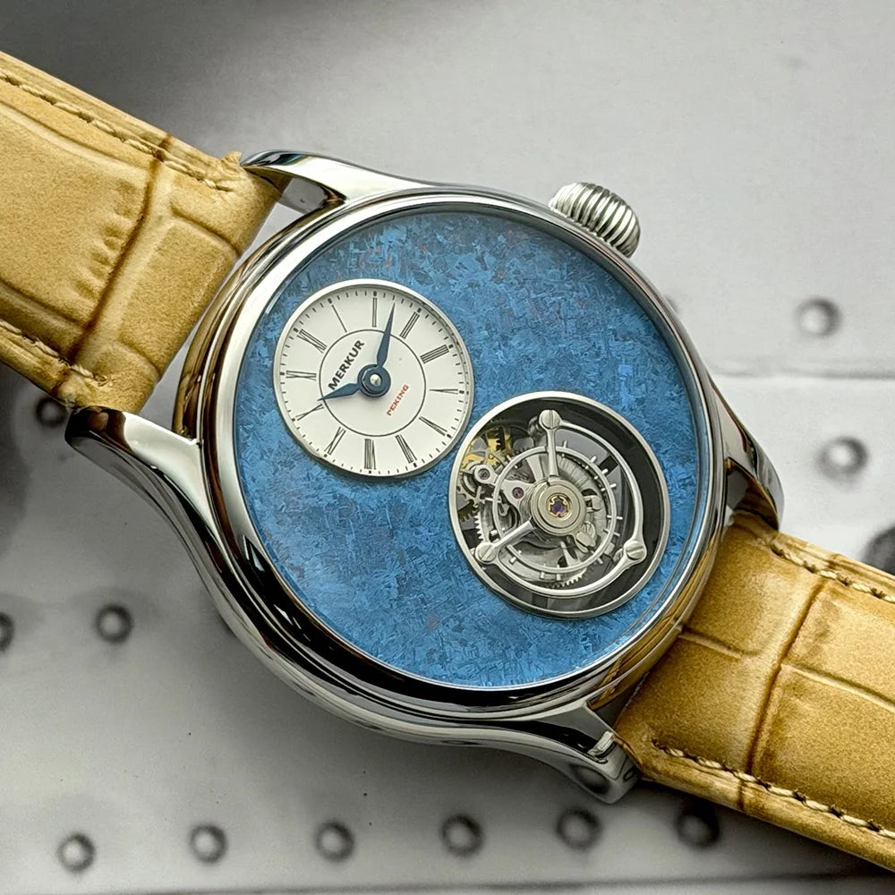 100% Tourbillon Watch Sapphire Watch Mechanical Wristwatches Waterproof 42mm