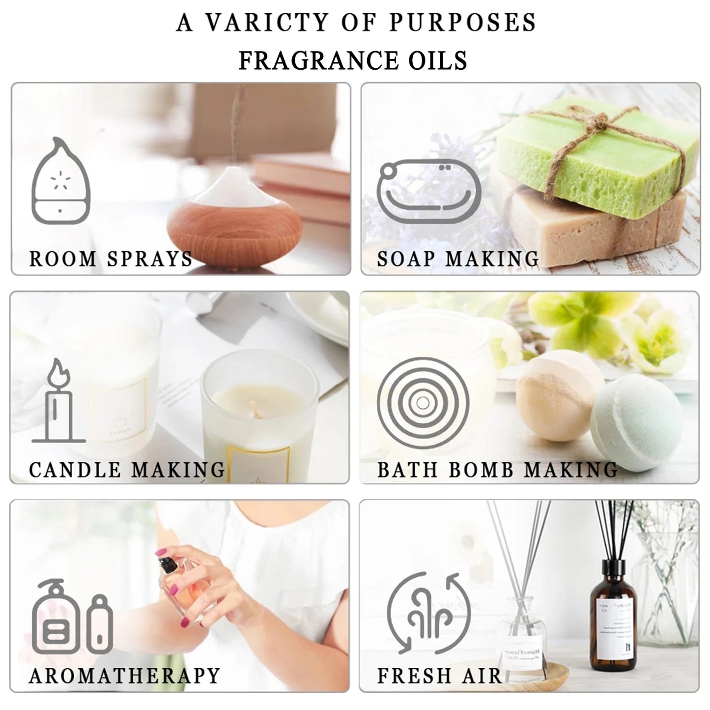 PHATOIL 1 Stk. Ätherisches Aromatherapieöl 30ml Zitrone Eukalyptus Lavendel Bergamotte Jasmin Wacholder Rose Vanille Ätherisches Aromaöl