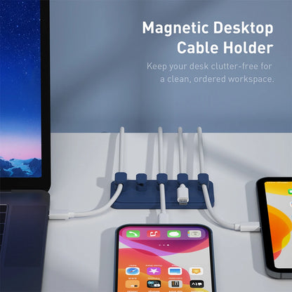 Magnetic Car Cable Clamp - Silicone Wire Holder 5pcs