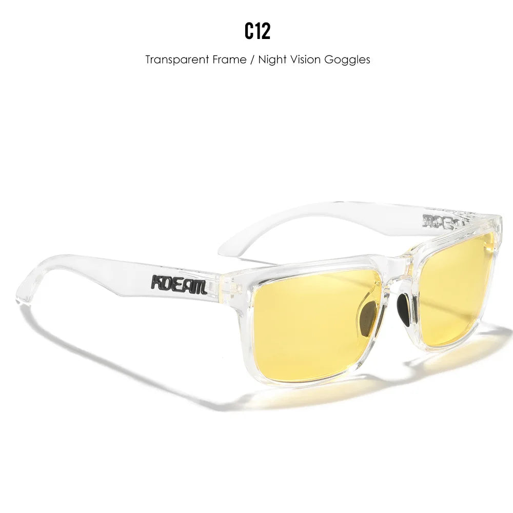 KDEAM Große quadratische Herrensonnenbrille Polarisierte photochrome Übergröße Sonnenbrille Mode Damensonnenbrille Verbesserte Version