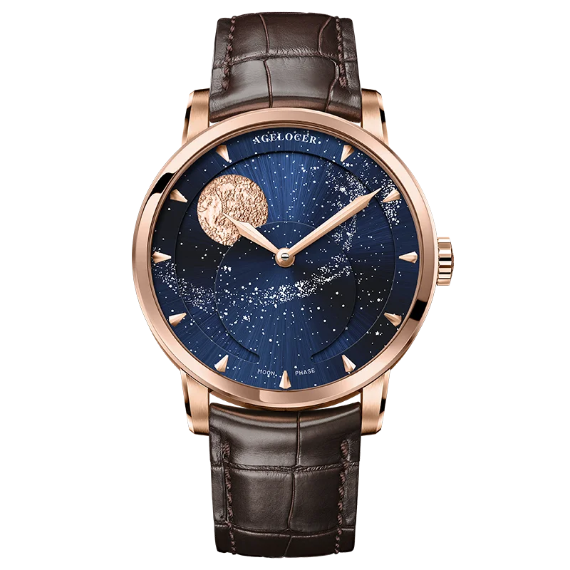 Astronomer Watch Van Gogh Oil Painting Luxury Automatic Mechanical Moon Phase Watch