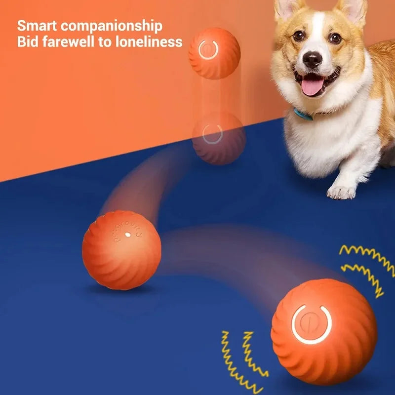Hundespielzeug Ball Automatisch beweglicher, springender, rollender Ball USB Intelligenter interaktiver Hundekauspielball für Welpen