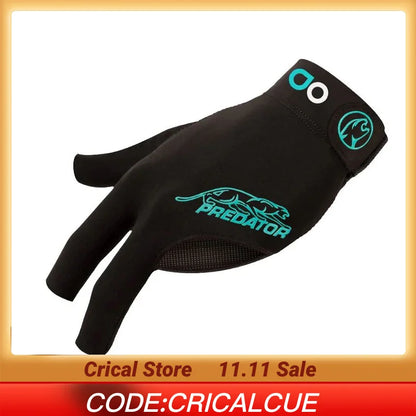 PREDATOR Billiard Gloves with Orginal Left hand Three-finger Professional Pool Cue Snooker Cue Gloves for Billiard Accessory