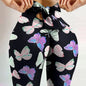 High Waist Sexy Schmetterlingsdruck Leggings Schleife Yoga Hose Schleifen Bandage Tights Damen Po Push-up Sport Fitness Yoga Legging