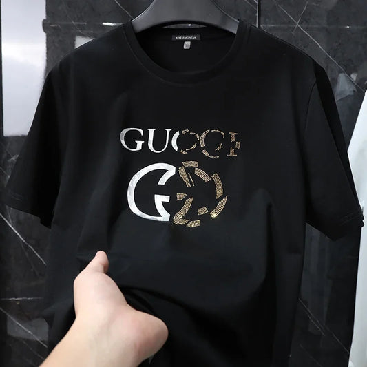 2025 new hot Summer Luxury Brand New Designer Print American Style Short Sleeve Premium Cotton Unisex T Shirt High End Fashion