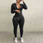 Bodycon Zipper Long Sleeve Romper | Streetwear Yoga Fitness Overall