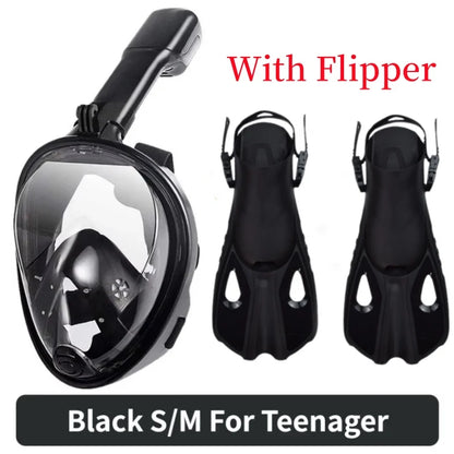 Full Face Diving Snorkel Mask – Anti-Fog Adults & Kids