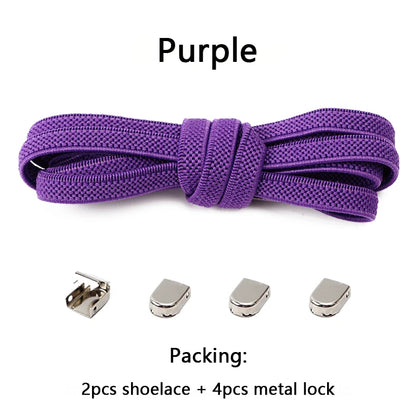 Gummiband-Schnürsenkel ohne Binden, Einheitsgröße für Erwachsene und Kinder, Sportschuh-Schnürsenkel, schnürsenkellos, flach, dehnbar