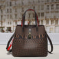 CH Women's High-Quality PVC Crossbody Bucket Bag Classic Printed Letter Design Luxury-Inspired Large Capacity Tote