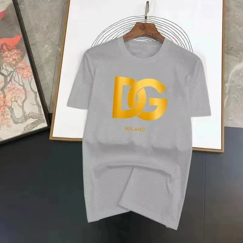 2025 New Hot T-shirt Summer New High-quality Pure Cotton Breathable Letter Printing T-shirt Fashion Designer Matching Top soft