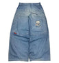 Street Fashion Trend Totenkopf bestickte Jeans Damen Harajuku Y2K Neue Hip Hop Joker Straight Wide-Leg Hosen Paar Freizeitjeans