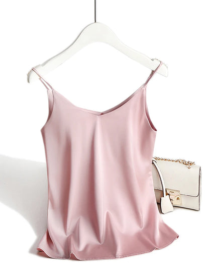 Satin Halter Cami Top – Women's Summer