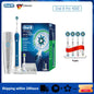 Oral B Elektrische Zahnbürste Pro 4000 3D-Reinigung Tägliche Reinigung Zähne Sichtbarer Andrucksensor 4 Modi Zahnfleischpflege Wasserdicht Wiederaufladbar