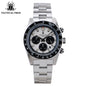 Tactical Frog 41mm Men's Chronograph Watch VS75 Solar Quartz Movement Waterproof Sapphire Green C3 Luminous Quartz Wristwatch