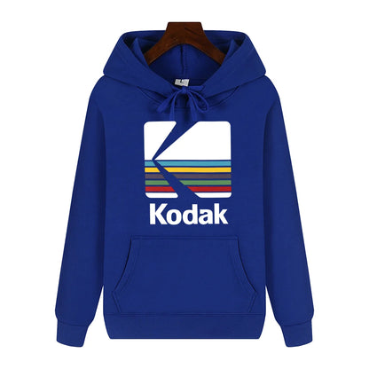 Kodak Brand Fashion Retro Y2K Print Autumn and Winter Men Sports Hoodie Outdoor Casual Casual Comfortable Street Jacket Clothing