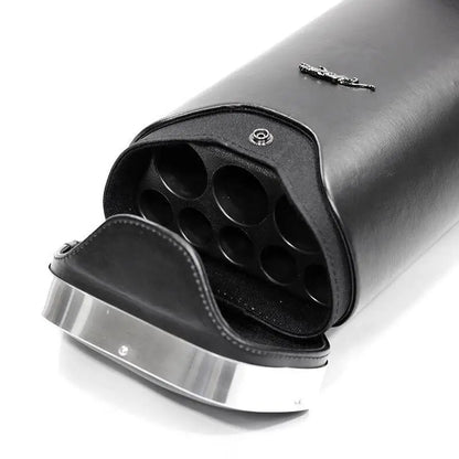 Premium Quality  Leather &Metal Material Black 3B5S 1/2 Billiard Stick Case 8 Hole Pool Cue Case/Bag