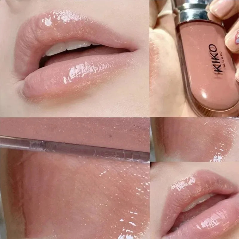 KIKO 3D Hydra Lipgloss Mirror Lip Glaze Shimmer Moisturizing Pearlescent Color Liquid Lip Gloss Plump Glossy Non Stick Cup Balm