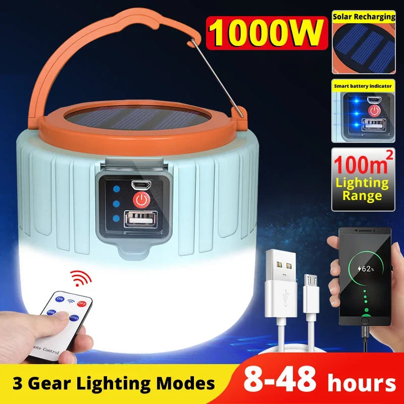 Tragbare Campinglampe Powerbank LED Campinglaternen Handheld Wasserdichte Outdoor Zeltlampe Wiederaufladbarer Flutlichtstrahler