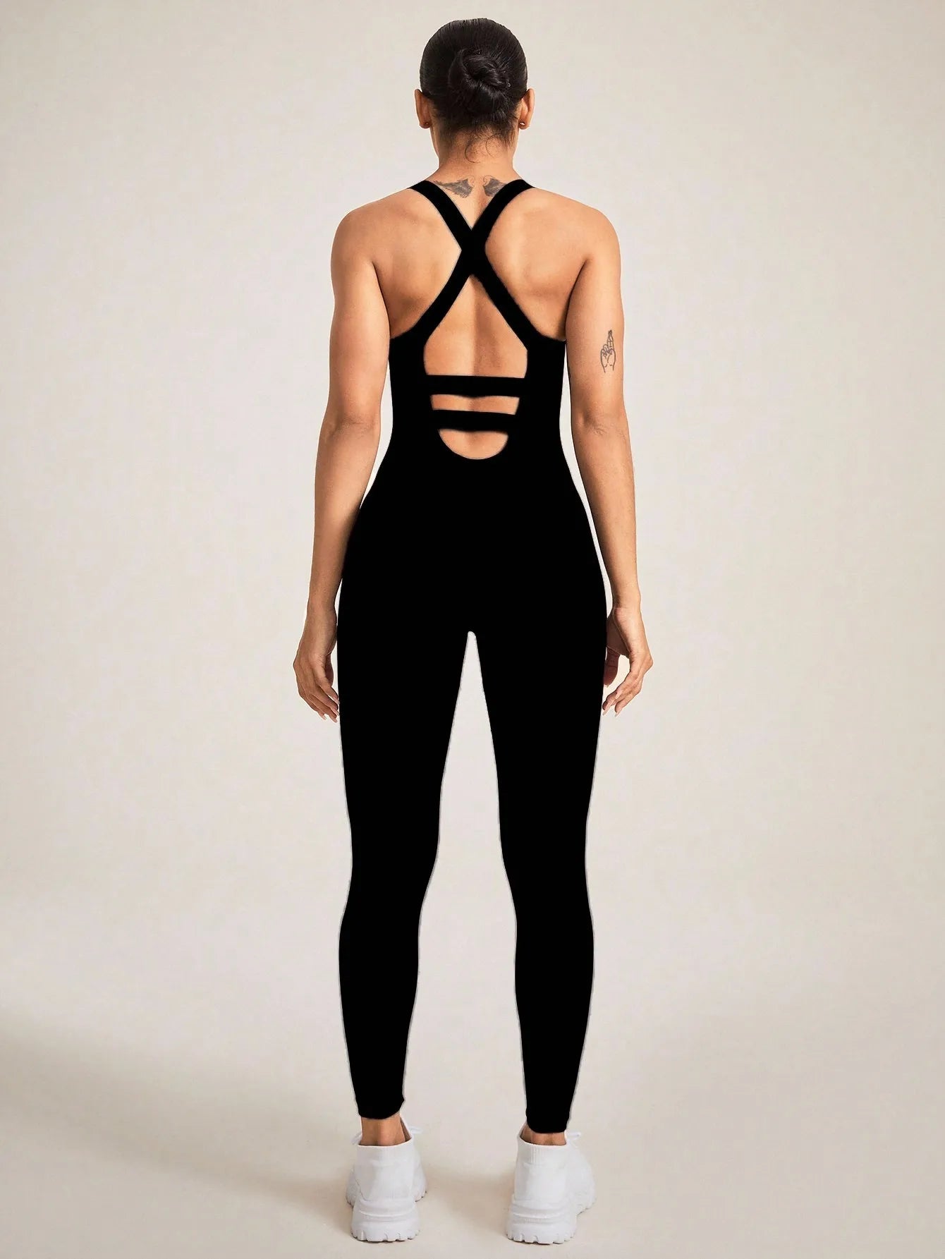 Nahtloser Shapewear-Body für Damen mit Bauchkontrolle, rückenfreier Body Shaper mit überkreuzten Trägern, Damenunterwäsche & Shapewear
