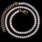 16/18/20/22/24inch Prong Cuban Link Chain for Women Men Iced Out 2 Row Rhinestone Miami Rhombus Hip Hop Cuban Necklaces Jewelry