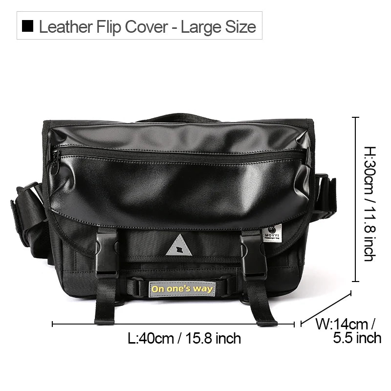 Men's Waterproof Crossbody Messenger Bag Anti-Theft