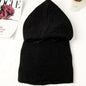 Women Knitted Balaclava Fashion Fake Collar Shawl Hooded Hat Thick Warm Beanines Winter Hat official website tool undefine