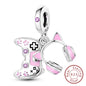 Charm 925 Sterling Silver Pink Pendant Charm Fit Original Charm Bracelet Necklace Beads DIY Jewerlry Accessories