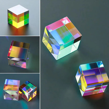 Optisches Glas X-Würfel Dichroitischer Würfel Design Würfelprisma RGB Kombinierer Teiler Lehrgeschenk Klasse Physik Lernspielzeug