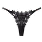 Sexy Lace Thong Women Butterfly Low Waist Panties G strings Transparent Mesh Briefs Adjustable Waist Panties Culotte Femme
