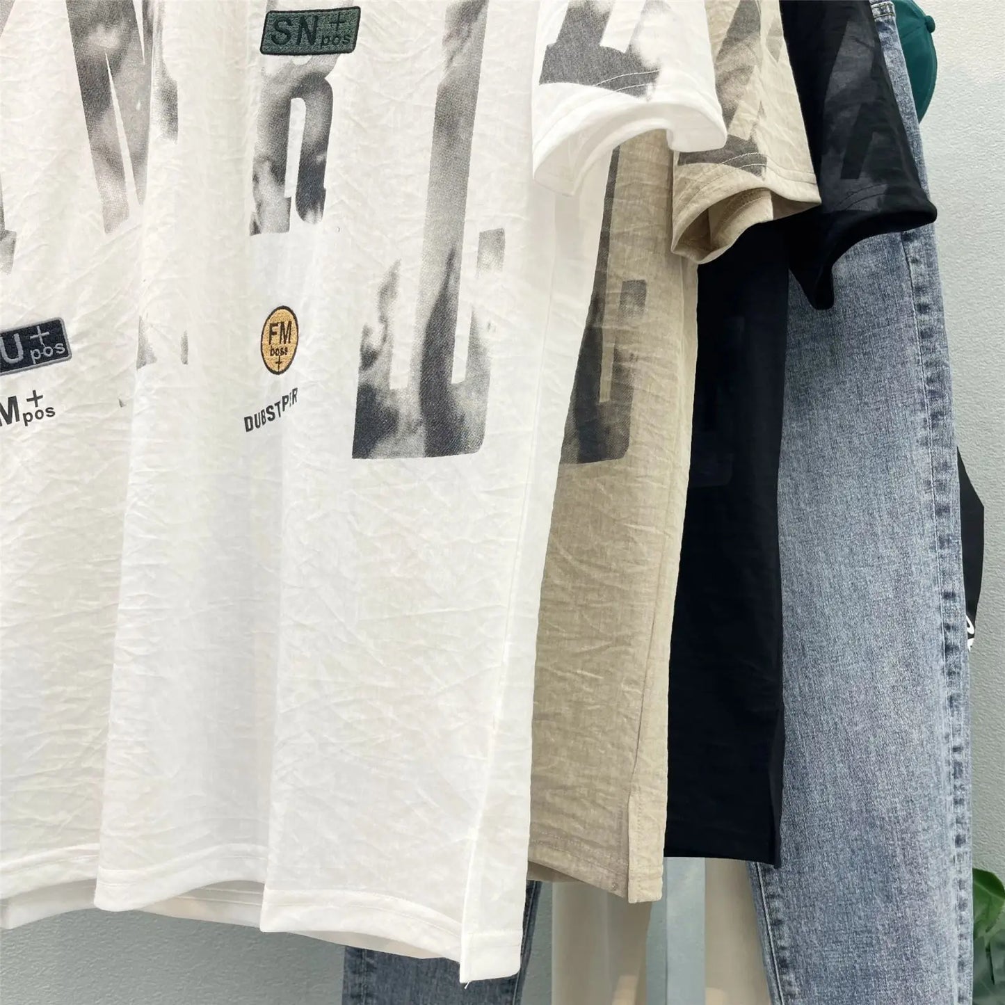 Herren Baumwoll-T-Shirt mit kurzem Arm und neuem Print