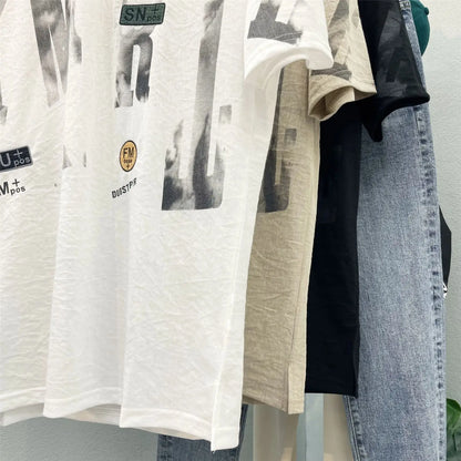Herren Baumwoll-T-Shirt mit kurzem Arm und neuem Print