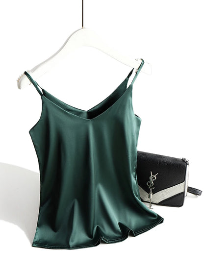 Satin Halter Cami Top – Women's Summer