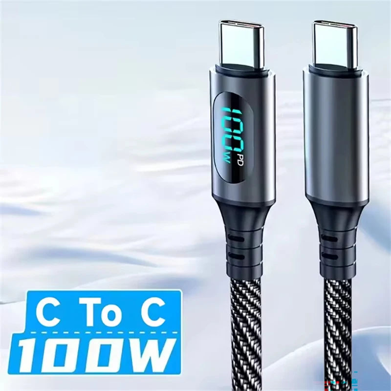 120W USB-C Fast Charge Cable with LED Display | 1m & 2m