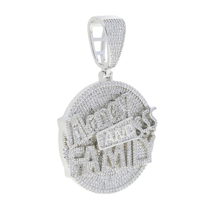 Iced Out Money & Family Pendant Necklace – Hip Hop CZ