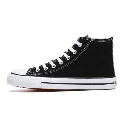 High-Top Canvas Women's Shoes Soft Bottom Non-slip Board Shoes Simple Fashion Lace-Up Casual Shoes Versatile Ladies Board Shoes