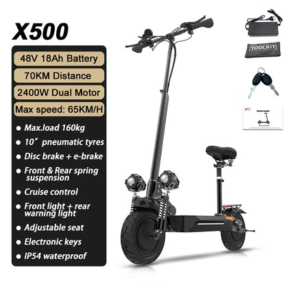 6000W Dual Motor Off-Road E-Scooter 30AH 85KM/H