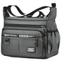 Men's cross-body bag with multi-layered pockets, adjustable shoulder strap, business single-shoulder bag