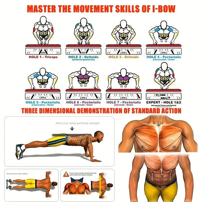 Liegestützbrett-Set Tragbares multifunktionales Liegestützbrett Klappbares Fitnessgerät für Brust-, Bauch-, Arm-/Rückentraining