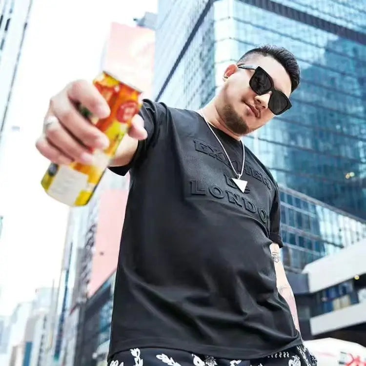 Men's Oversized Alphabet Print T-Shirt | 5XL