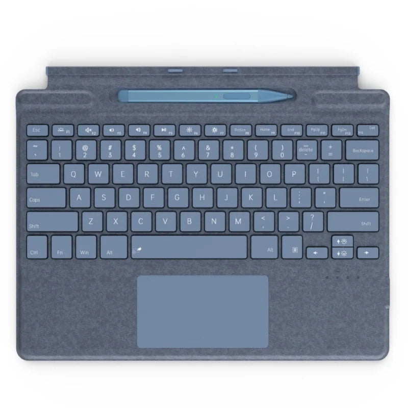 2025 New Color Microsoft Surface Pro 8/9/X/10/11 Bluetooth Magnetic Keyboard with Pen Slot,Touchpad and 7-color Backlit Keyboard