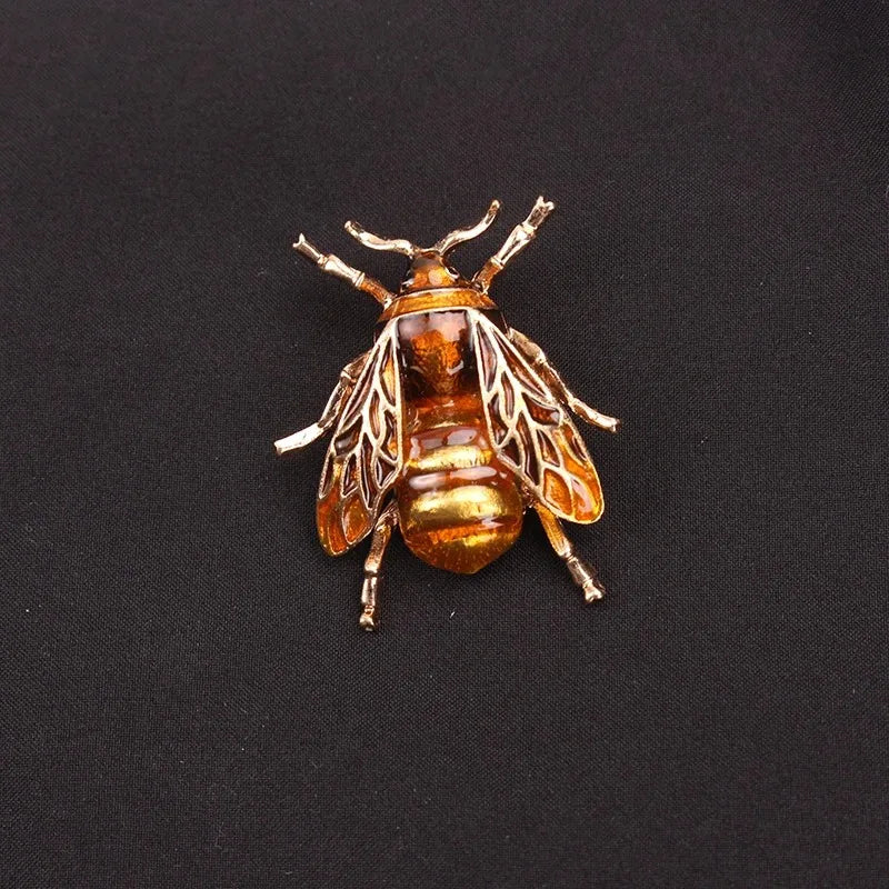 Emaille Hummel Broschen Damen Legierung Gelbe Biene Insekt Brosche Feiertagsgeschenk Broschen Bankettnadeln