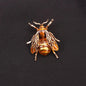 Emaille Hummel Broschen Damen Legierung Gelbe Biene Insekt Brosche Feiertagsgeschenk Broschen Bankettnadeln