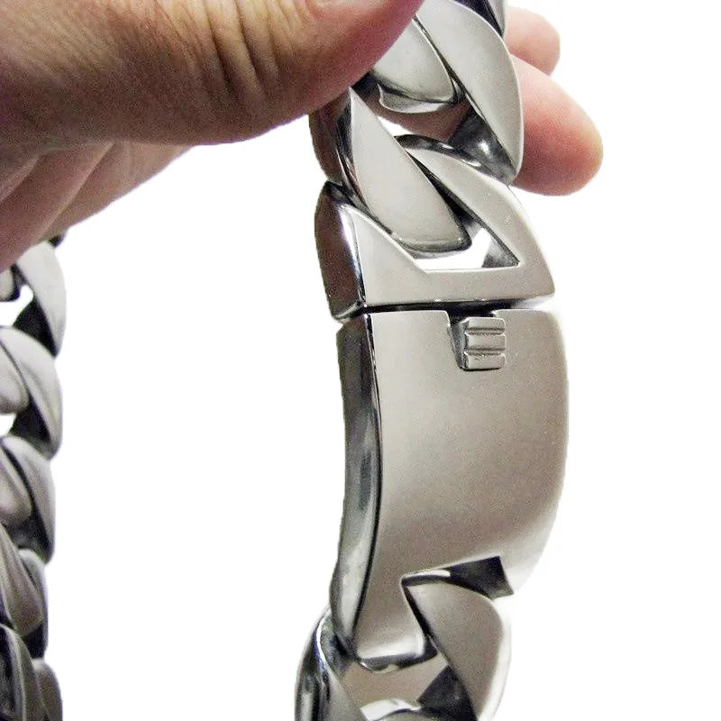 24mm/32mm Big Heavy Gold Silver Color 316L Stainless Steel Cuban Miami Link Chains Necklaces for Men Hip Hop Rock Jewelry Gift
