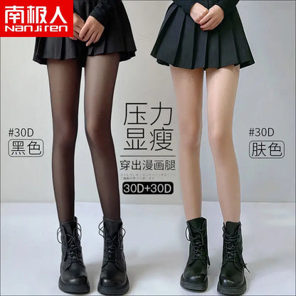 Women JK Black Stockings 6 Thickness Skin Silk Pantyhose Summer Ultra Thin Anti-hook Silk Nylon Stocking Female Sheer Tights
